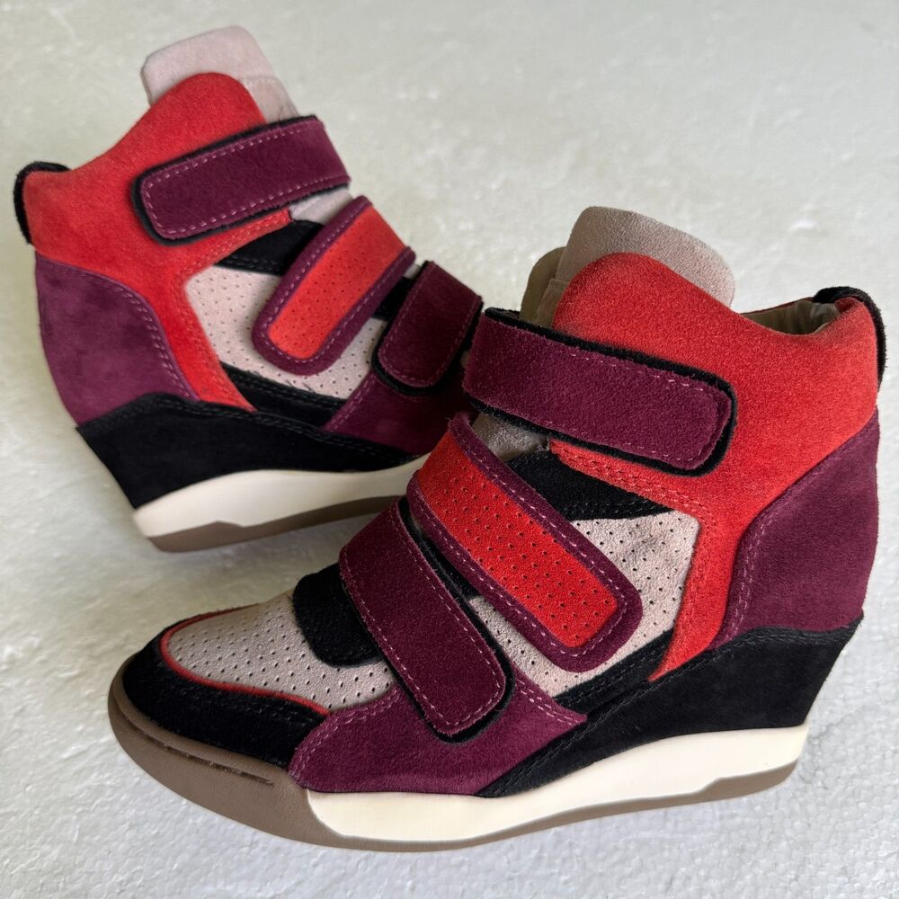 Ash Alex LIMITED Suede multicolor Wedge Sneakers size 37 EUC / 7 US - Picture 7 of 11